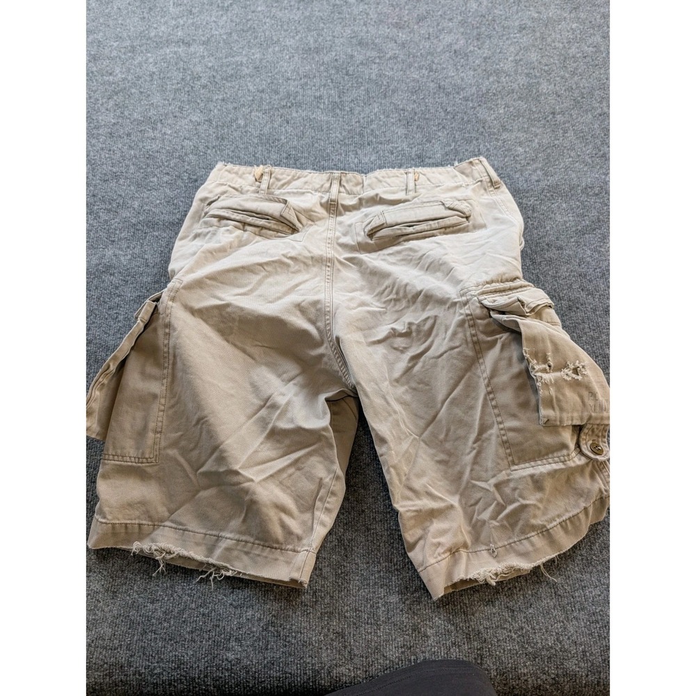Vintage Polo Jeans Co Ralph Lauren Cargo Shorts Mens 34 Tan Military Utility - Picture 10 of 11